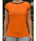 Tricou portocaliu (margini negre)